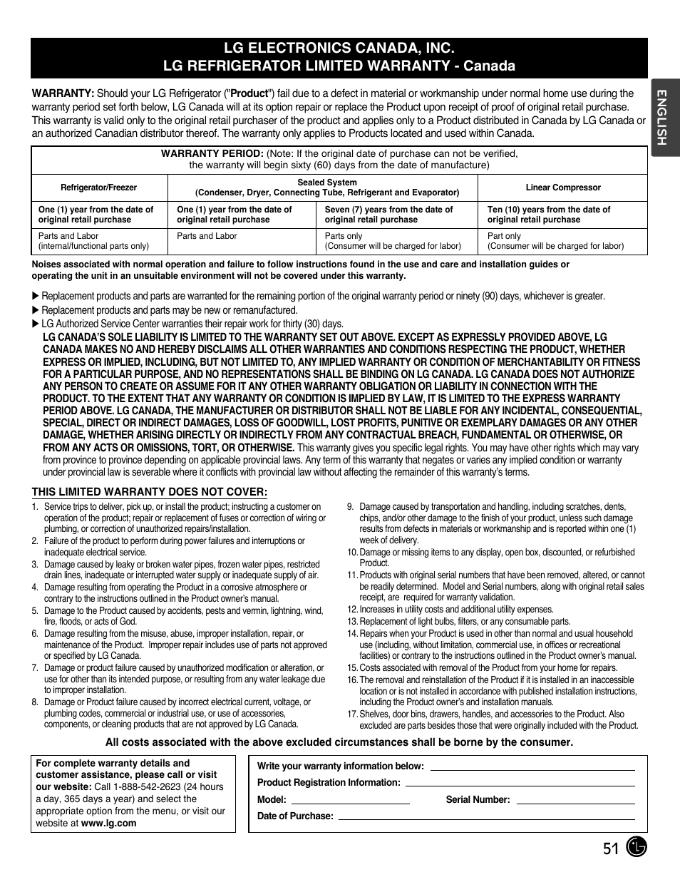 English | LG LMX28988SW User Manual | Page 51 / 53