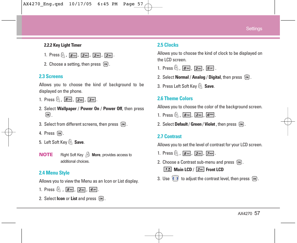 LG LGAX4270 User Manual | Page 58 / 175