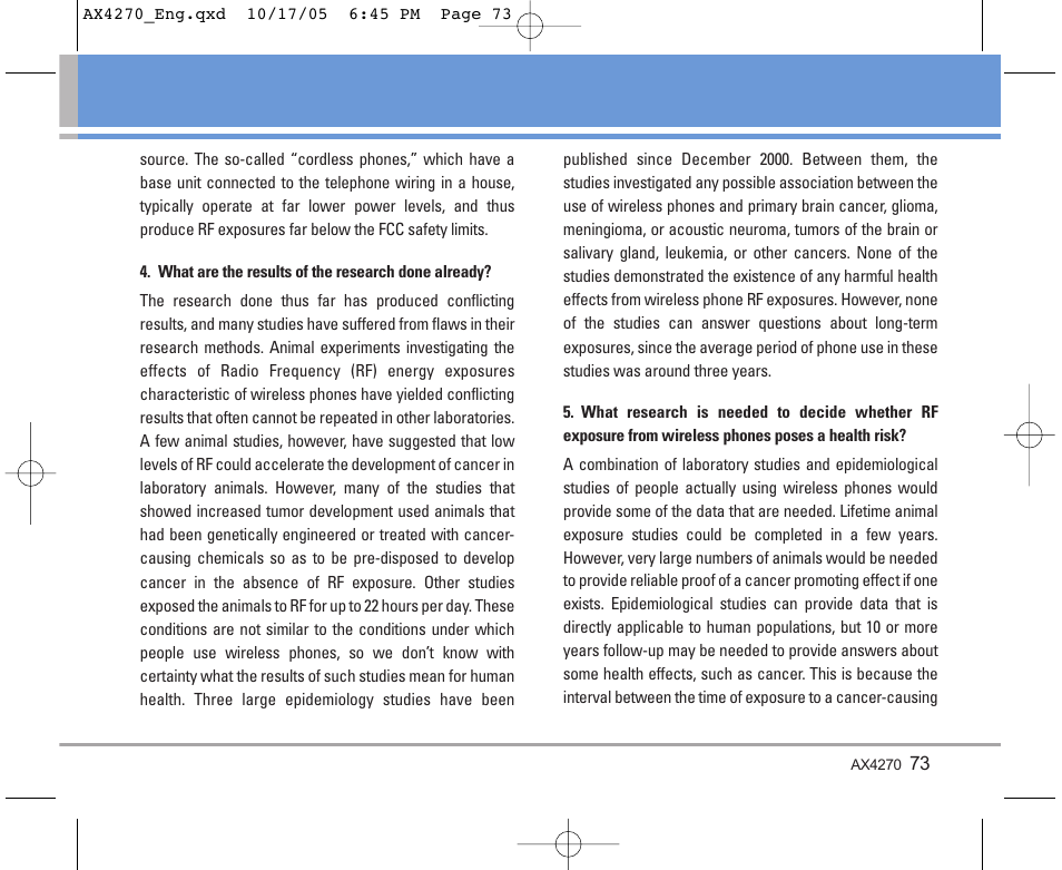 LG LGAX4270 User Manual | Page 74 / 175