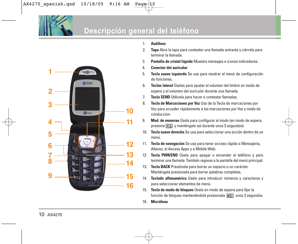 Descripción general del teléfono | LG LGAX4270 User Manual | Page 98 / 175