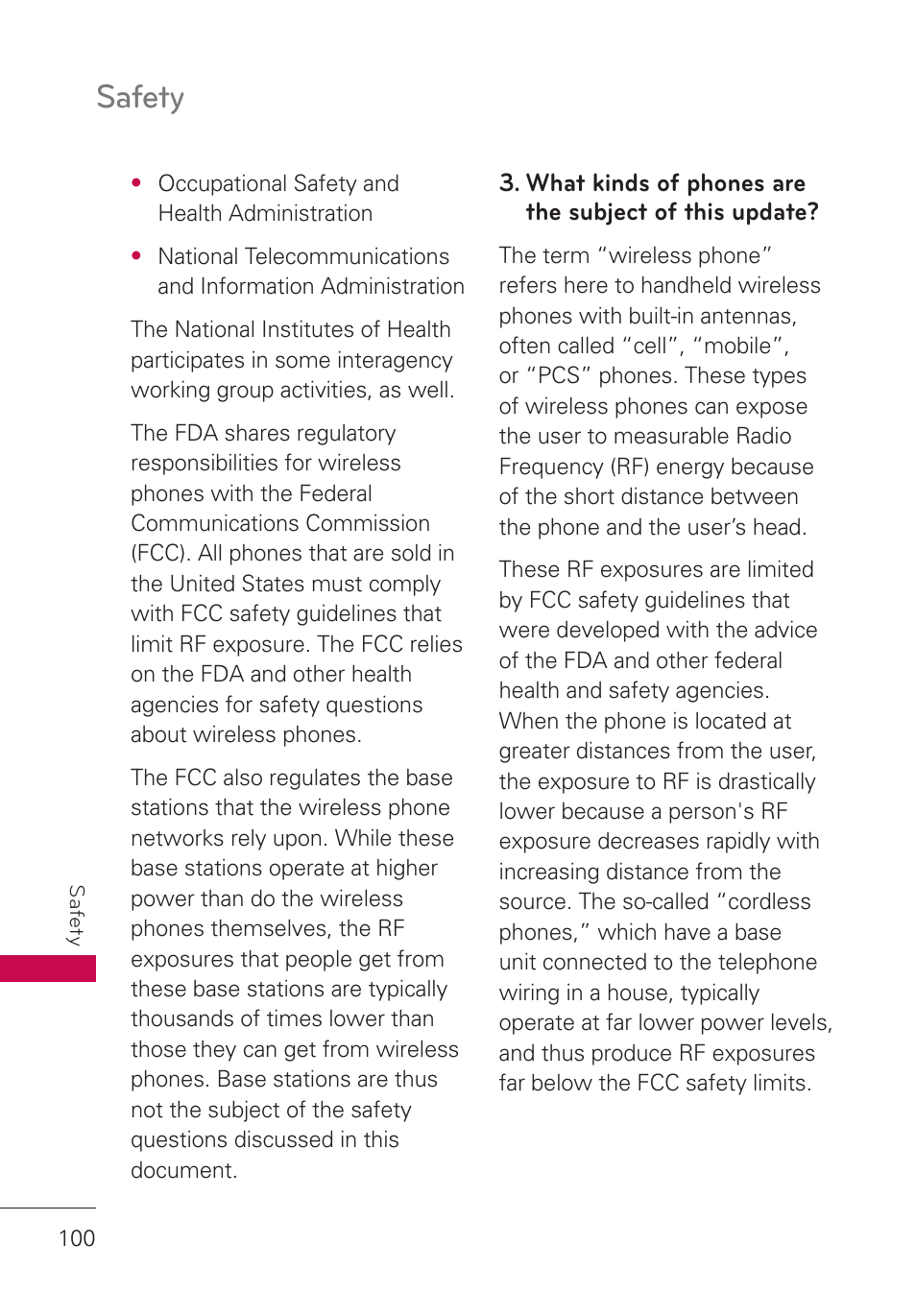 Safety | LG UN280 User Manual | Page 102 / 128