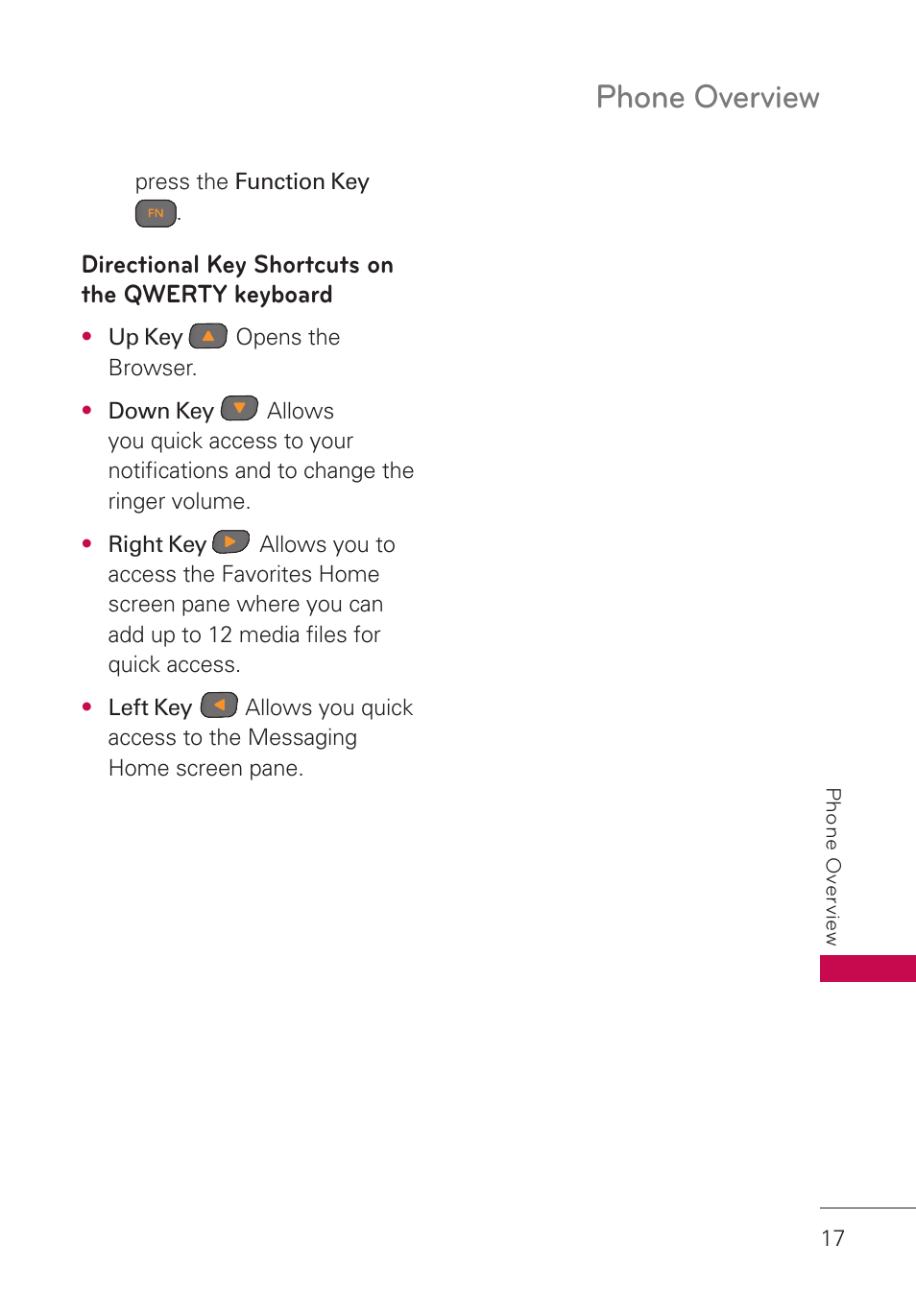 Phone overview | LG UN280 User Manual | Page 19 / 128