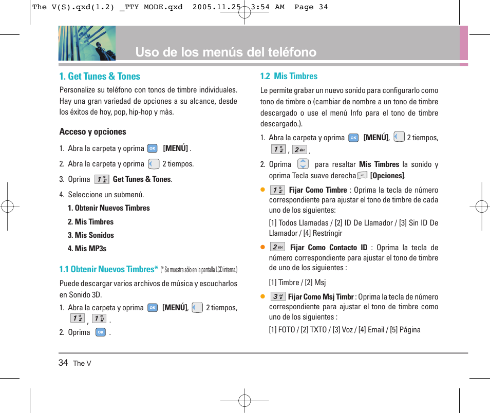 Uso de los menús del teléfono, Get tunes & tones | LG LGVX9800 User Manual | Page 132 / 196