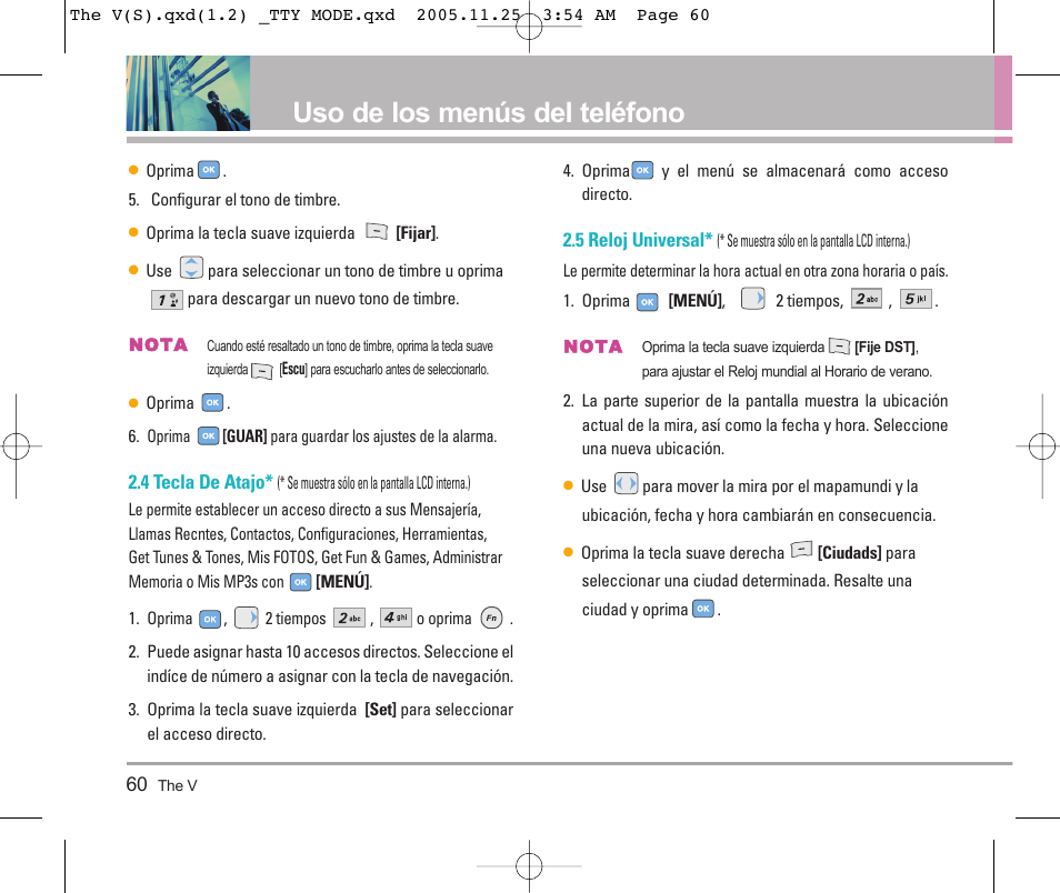 Uso de los menús del teléfono | LG LGVX9800 User Manual | Page 158 / 196