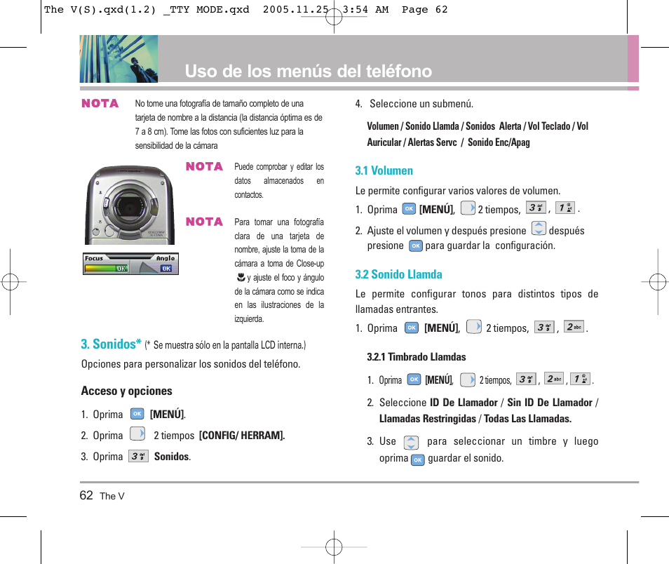 Uso de los menús del teléfono, Sonidos | LG LGVX9800 User Manual | Page 160 / 196