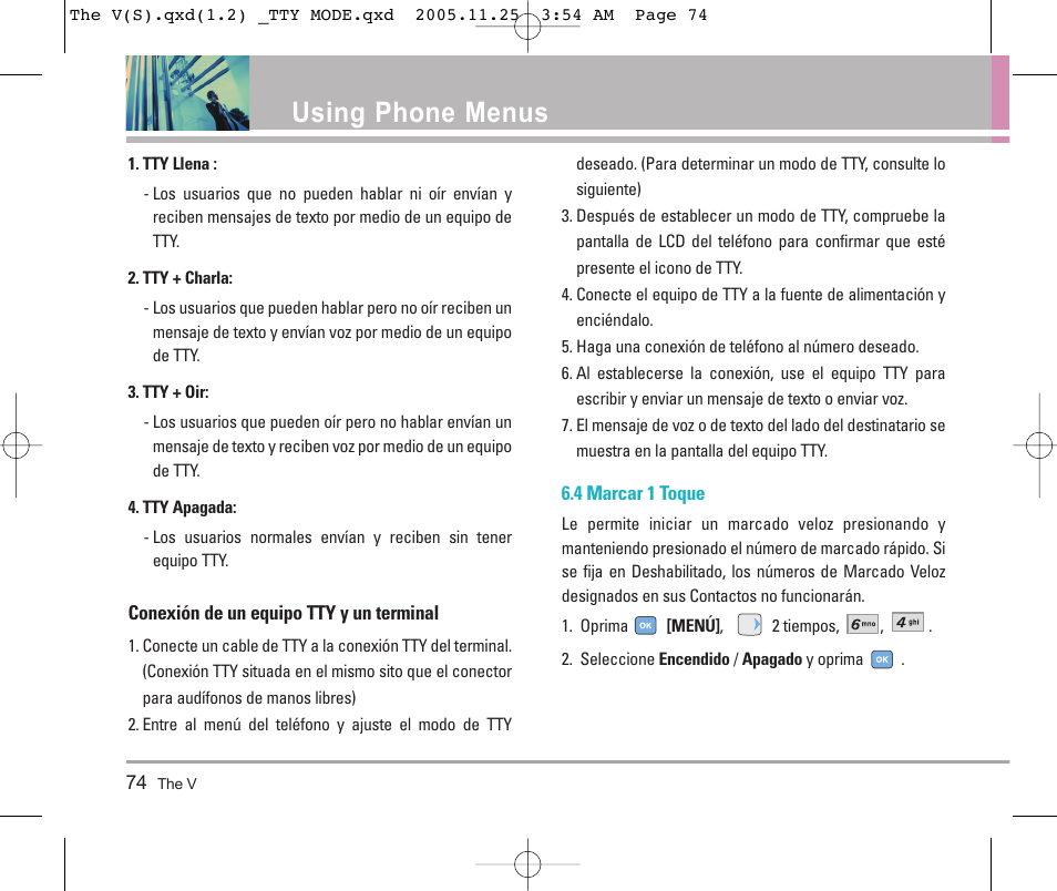 Using phone menus | LG LGVX9800 User Manual | Page 172 / 196