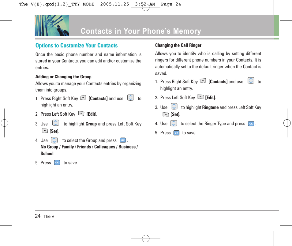 Options to customize your contacts | LG LGVX9800 User Manual | Page 26 / 196