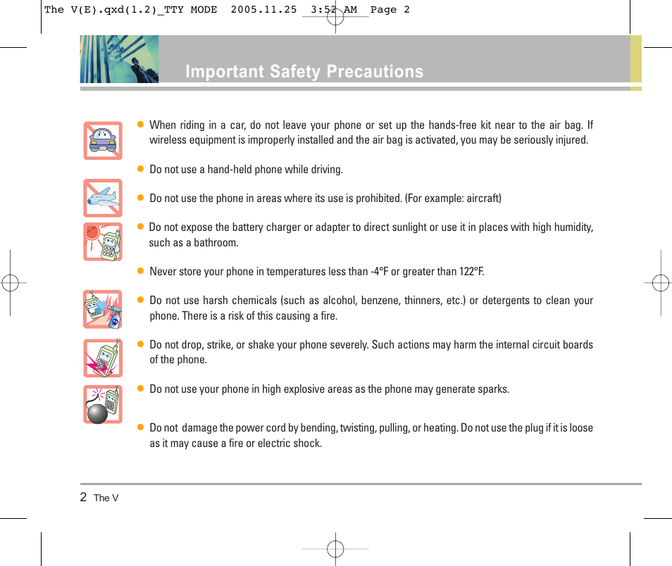 Important safety precautions | LG LGVX9800 User Manual | Page 4 / 196