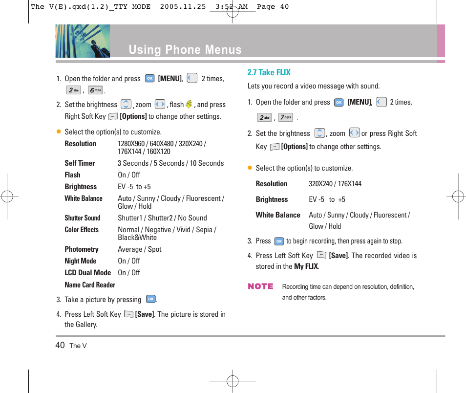 Using phone menus | LG LGVX9800 User Manual | Page 42 / 196