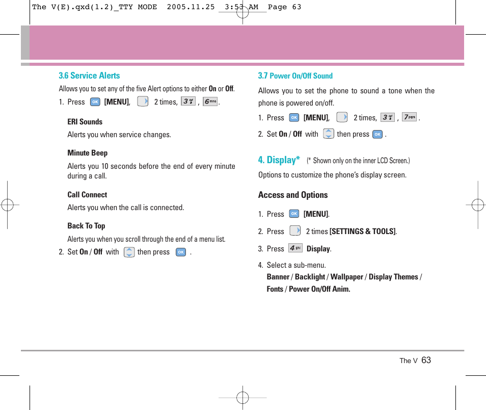 Display | LG LGVX9800 User Manual | Page 65 / 196