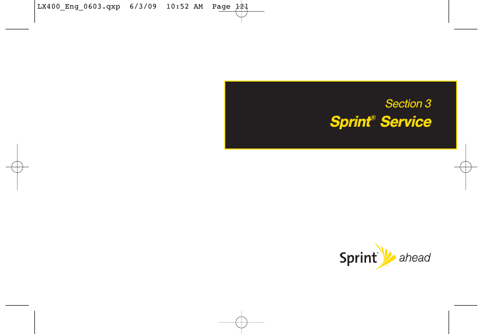 Sprint, Service | LG LX400 User Manual | Page 135 / 180