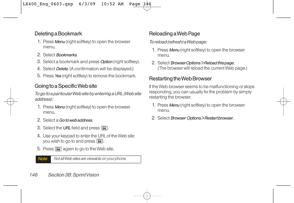 LG LX400 User Manual | Page 160 / 180