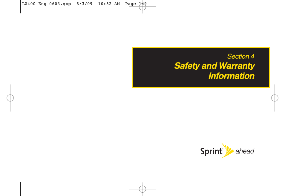 Safety and warranty information | LG LX400 User Manual | Page 163 / 180