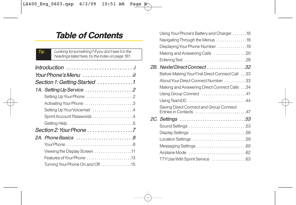 LG LX400 User Manual | Page 2 / 180