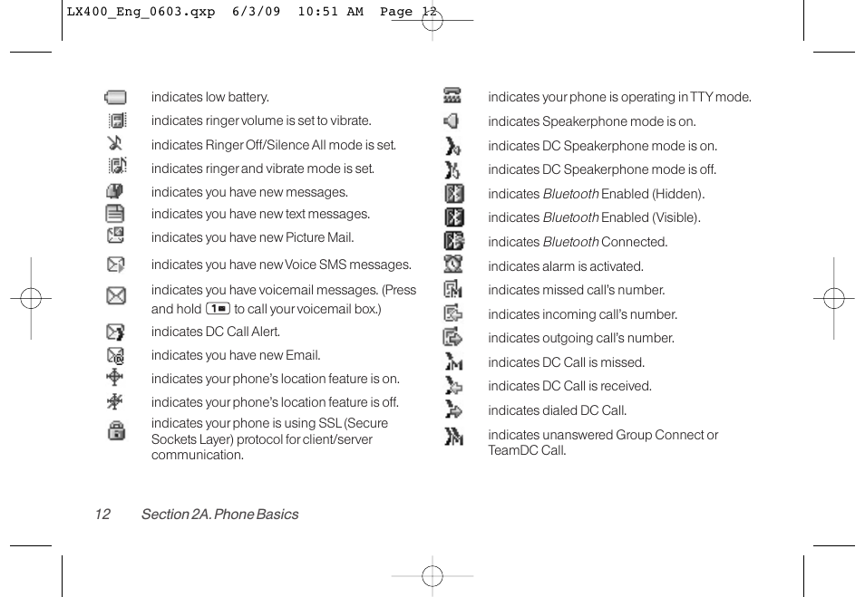 LG LX400 User Manual | Page 26 / 180