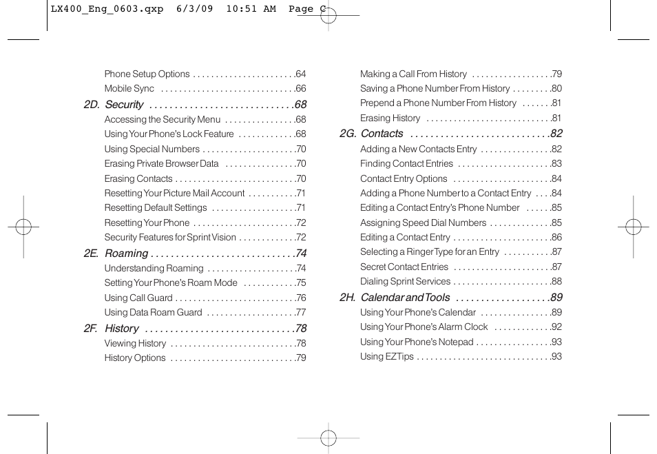 LG LX400 User Manual | Page 3 / 180