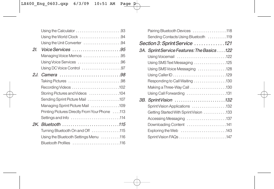 LG LX400 User Manual | Page 4 / 180