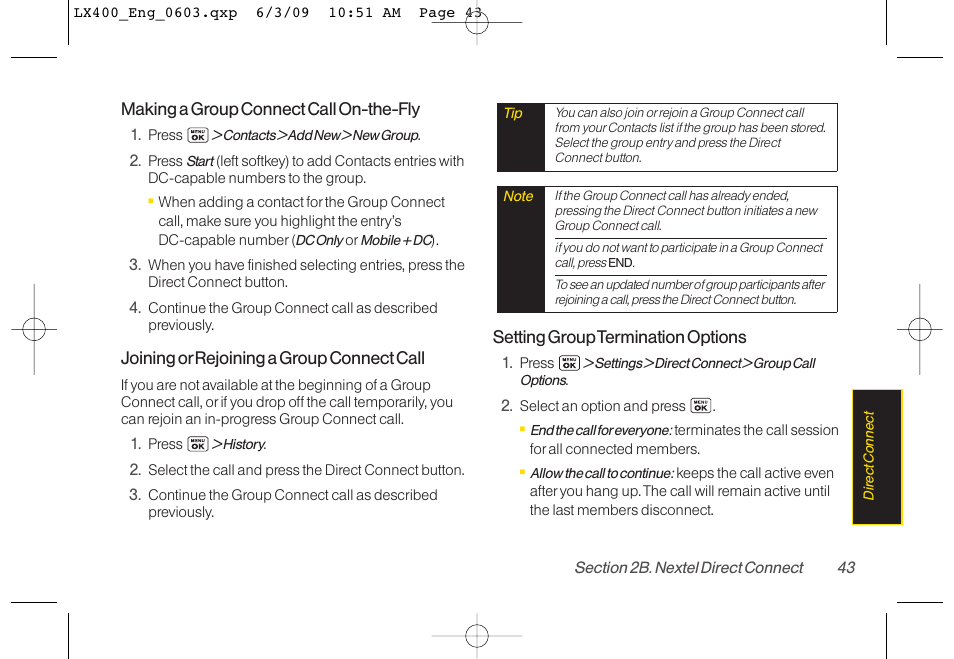 LG LX400 User Manual | Page 57 / 180