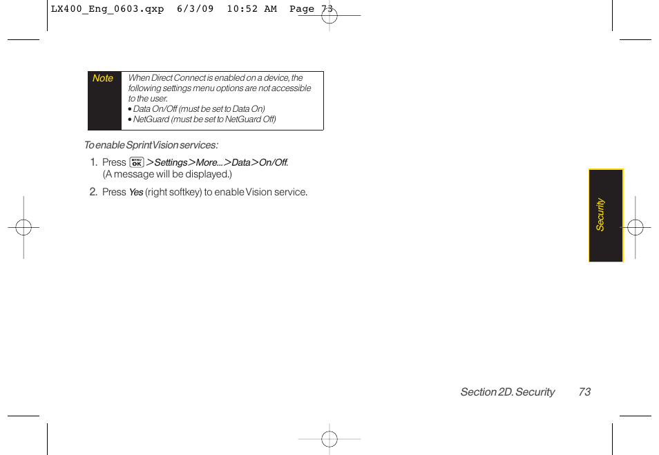 LG LX400 User Manual | Page 87 / 180