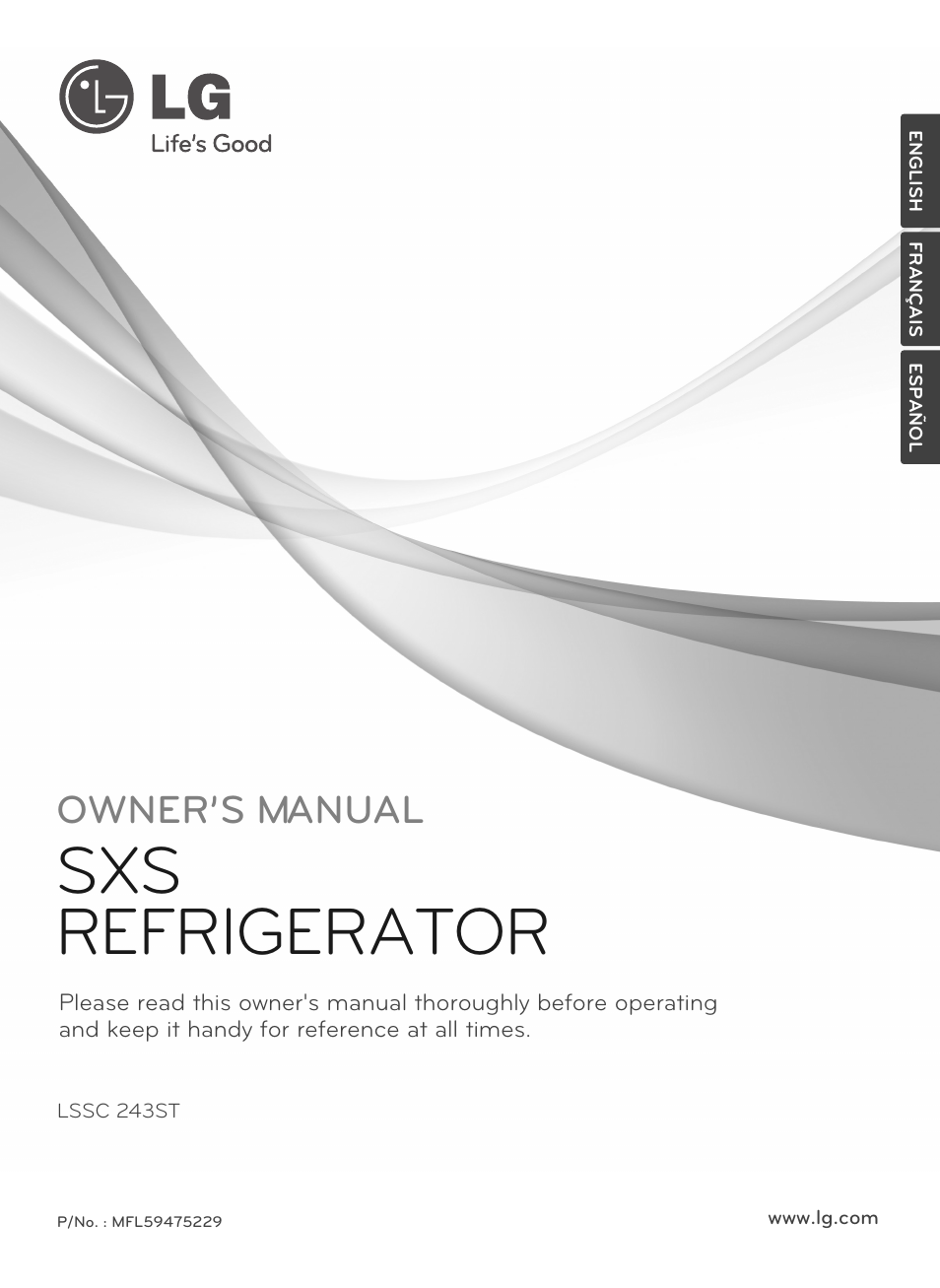 LG LSSC243ST User Manual | 43 pages