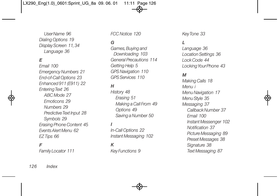 LG LGLX290 User Manual | Page 138 / 141
