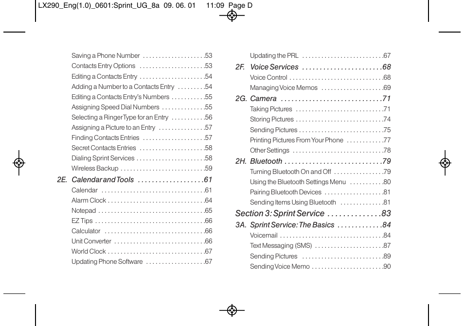 LG LGLX290 User Manual | Page 4 / 141