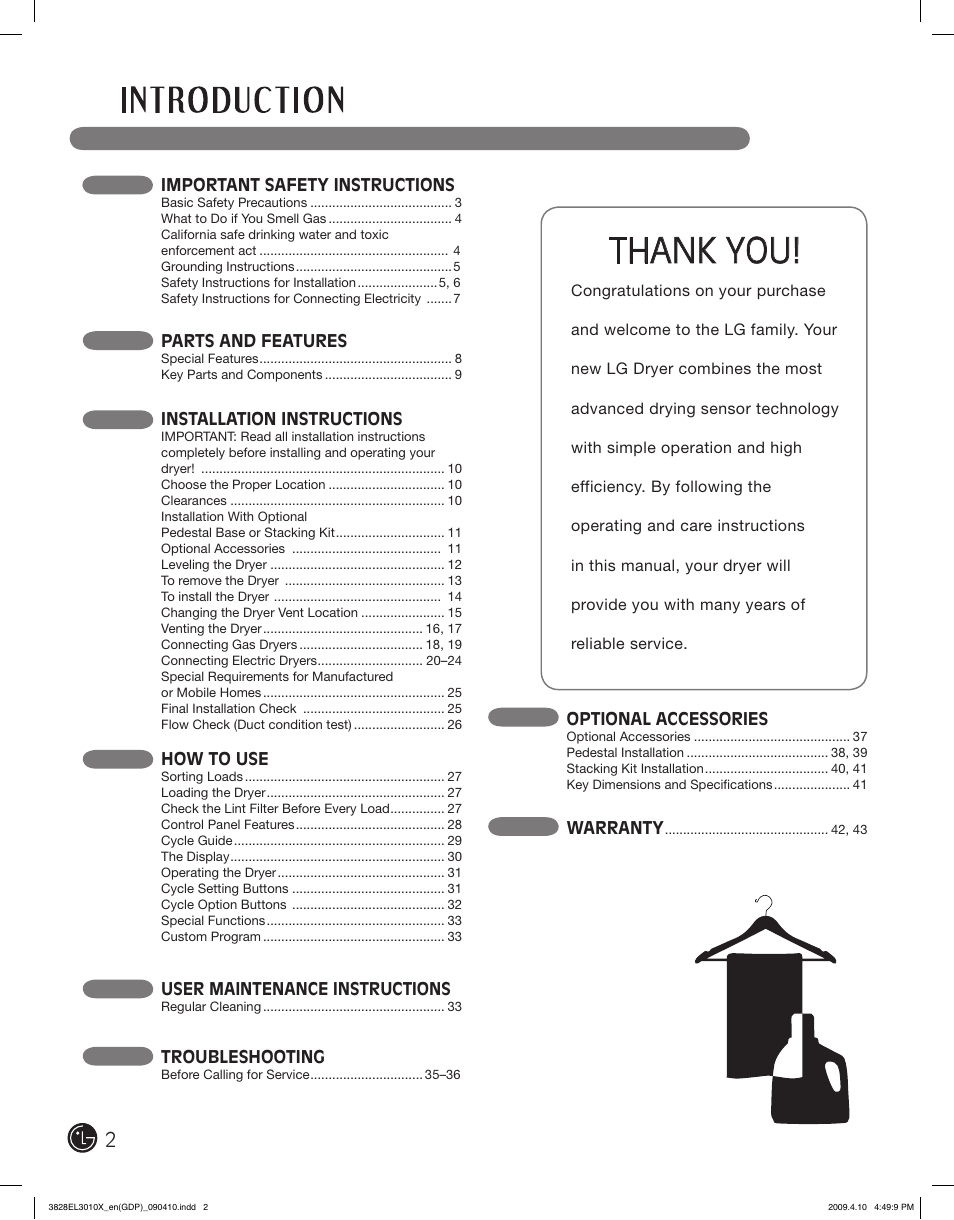 LG DLG2602R User Manual | Page 2 / 128