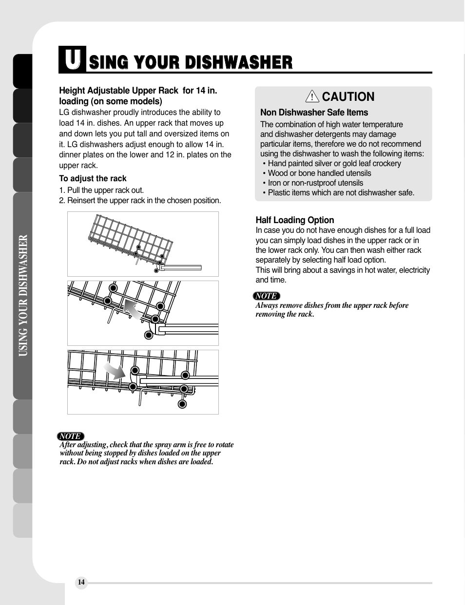 LG LDS5811WW User Manual | Page 14 / 48