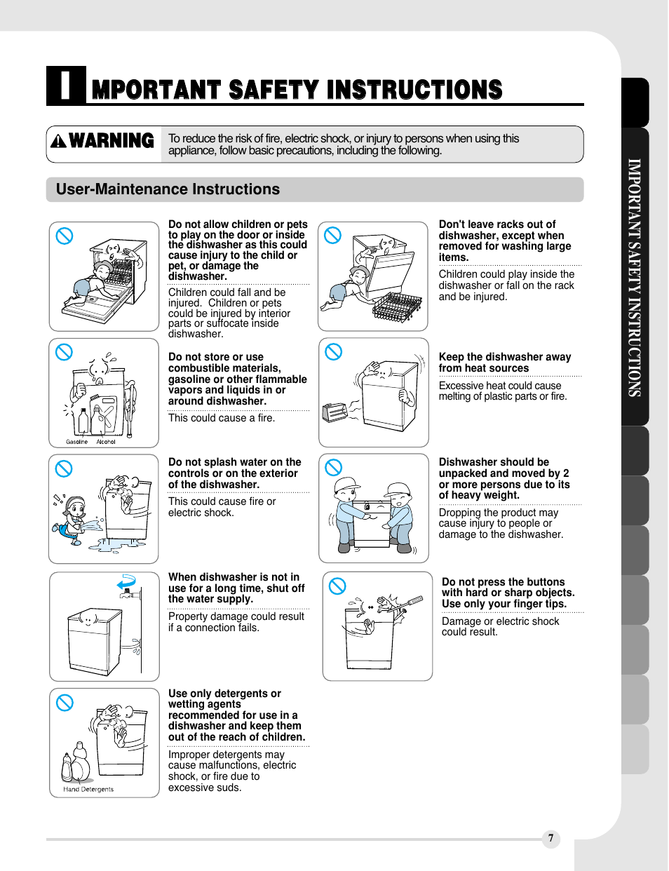 LG LDS5811WW User Manual | Page 7 / 48