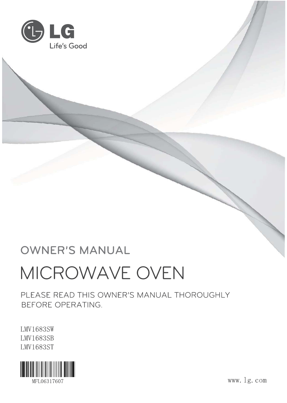 LG LMV1683SW User Manual | 30 pages