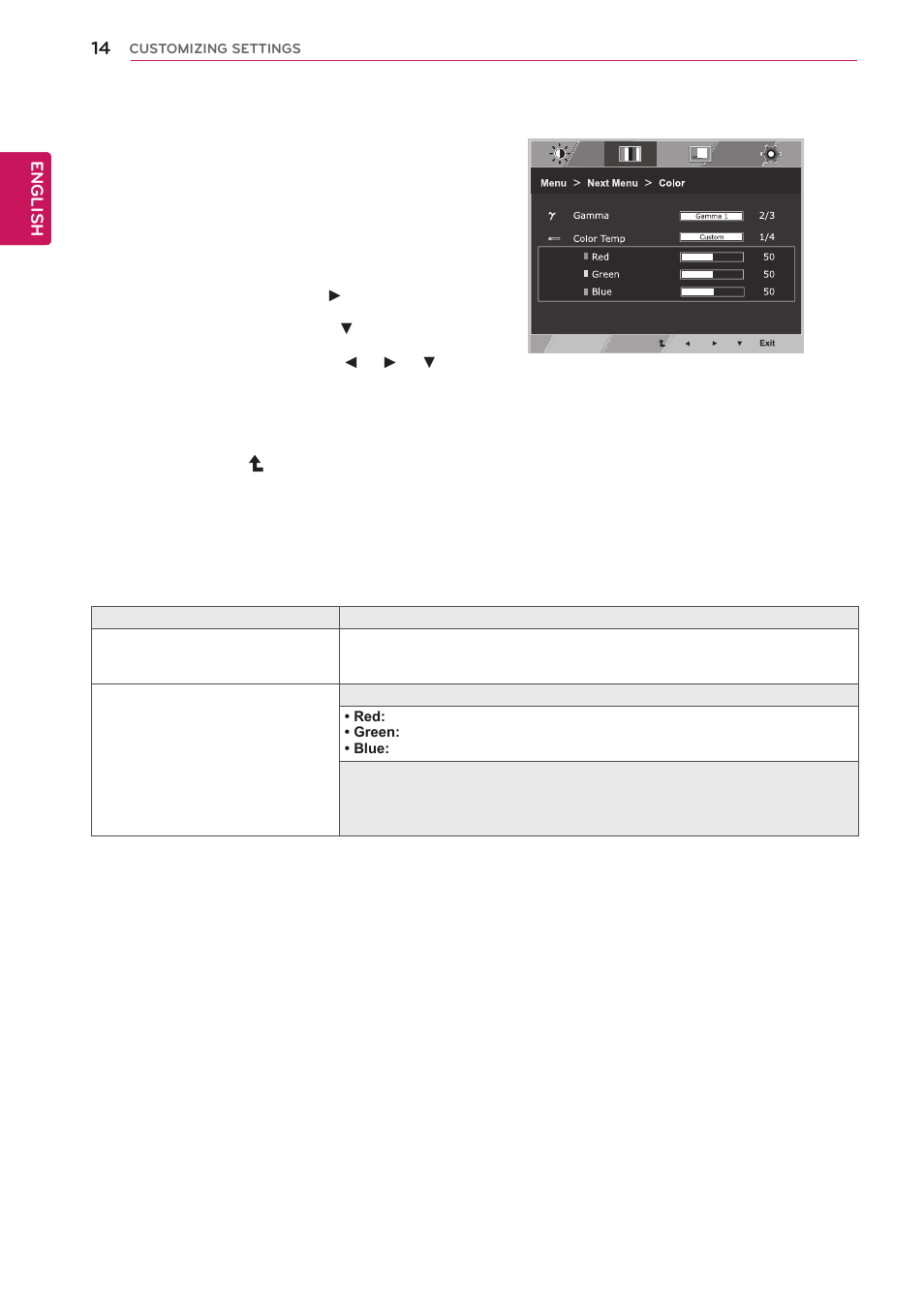 Color | LG 22EN43T-B User Manual | Page 14 / 36