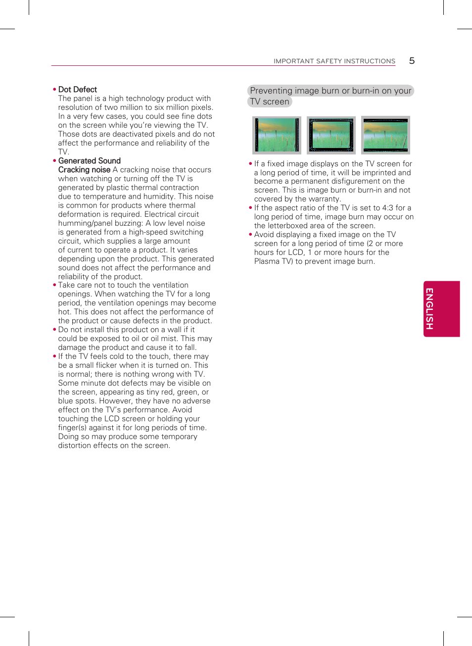 5english | LG 29LB4510 User Manual | Page 5 / 28