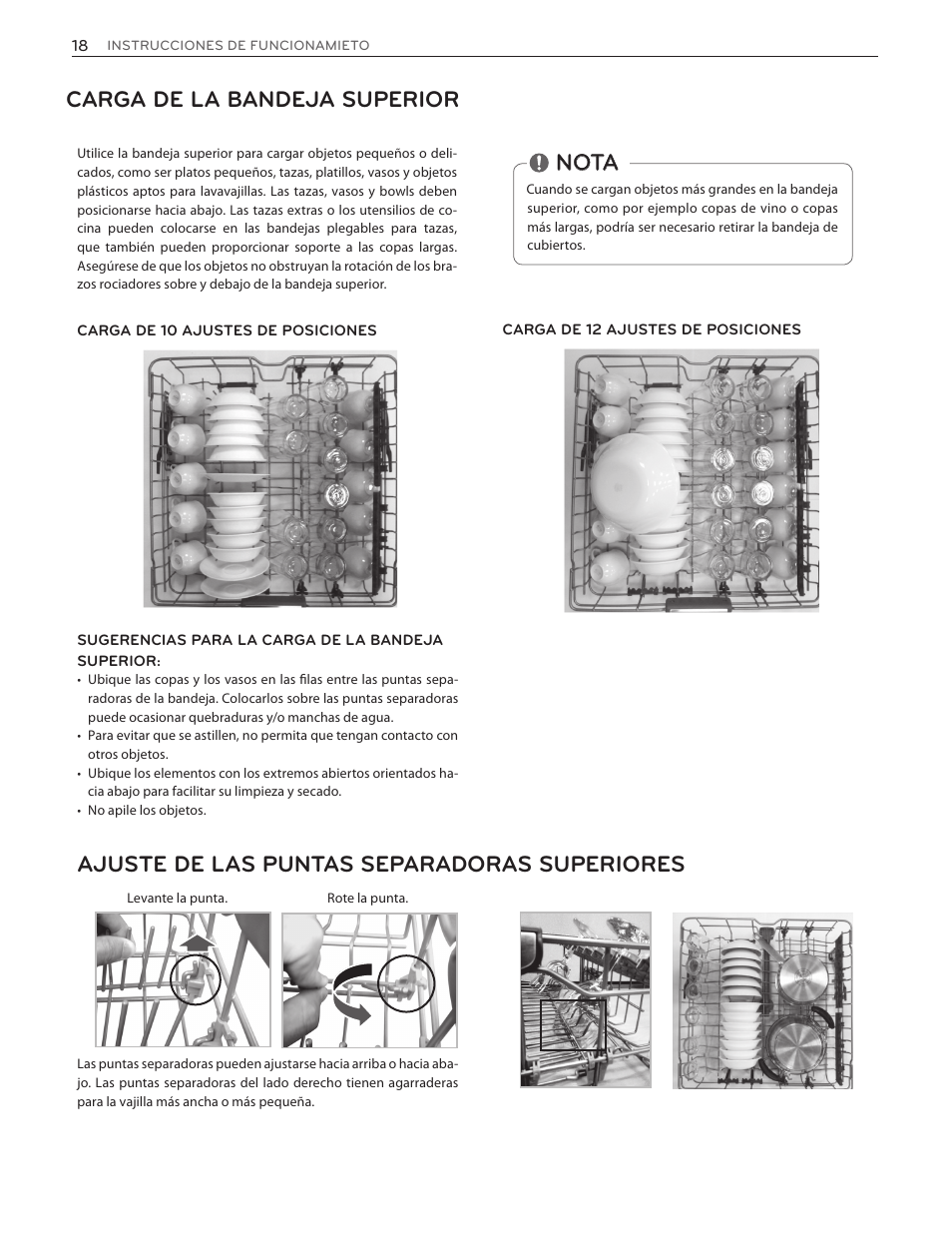 Nota | LG LDF7551ST User Manual | Page 50 / 100