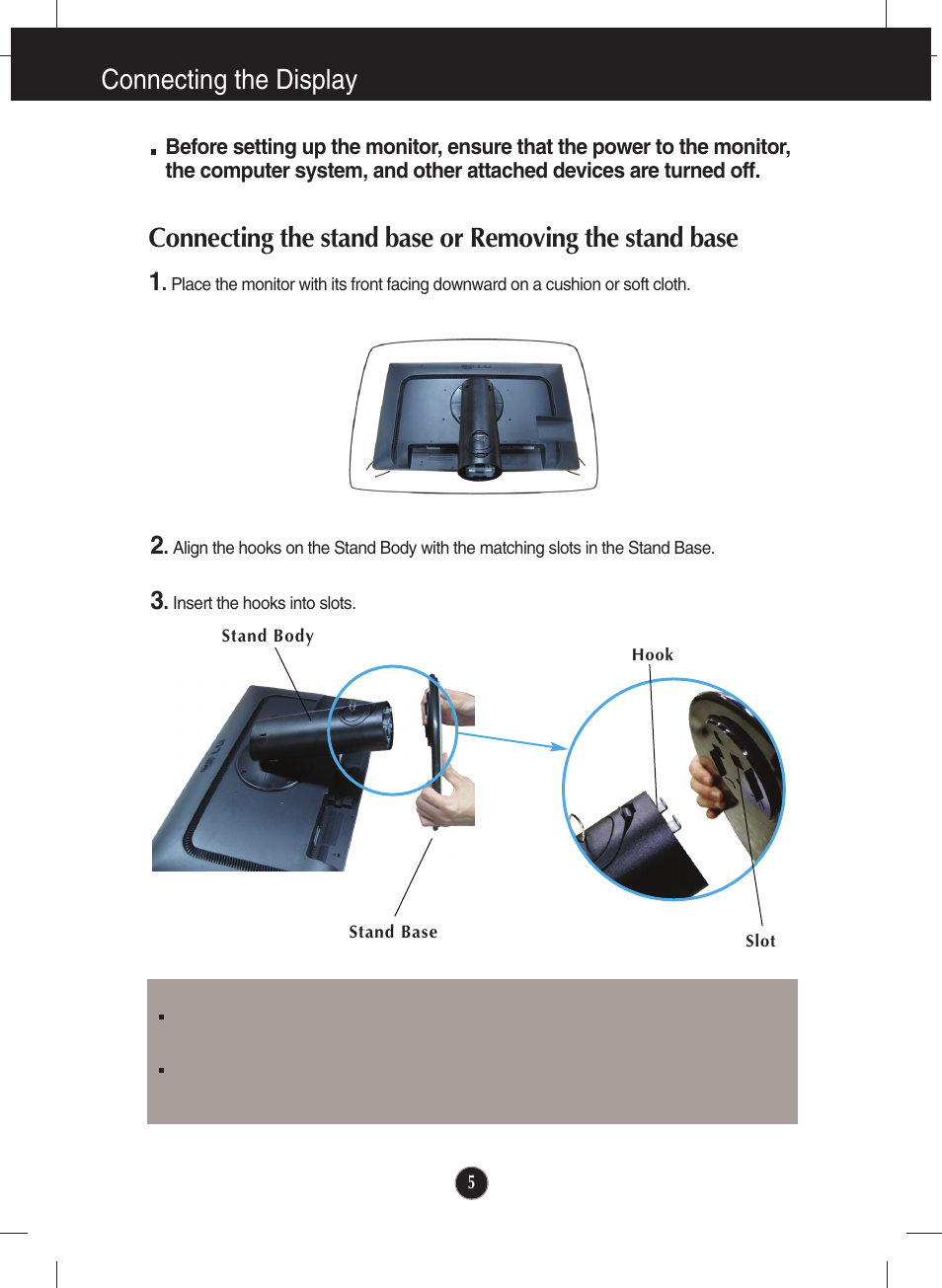 Connecting the display | LG E2711PY-BN User Manual | Page 6 / 31