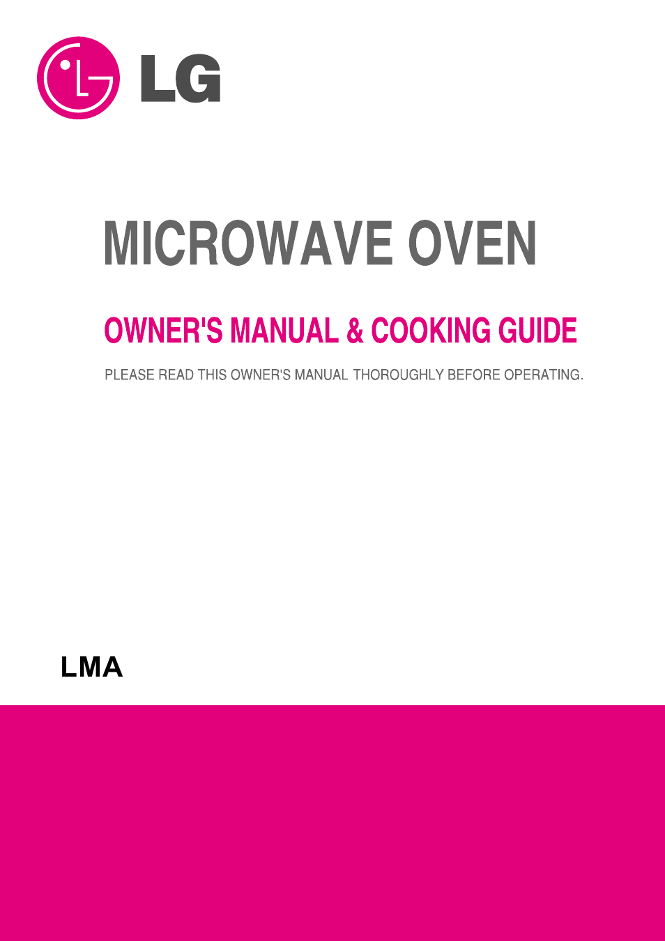 LG LMA1150SV User Manual | 25 pages