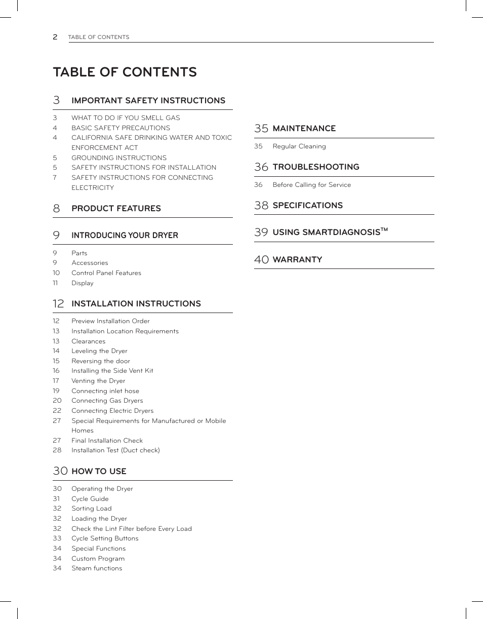 LG DLGY1202V User Manual | Page 2 / 84