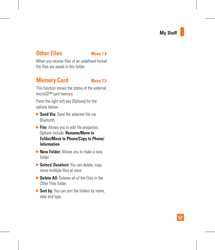 Other files | LG GT365 User Manual | Page 61 / 218