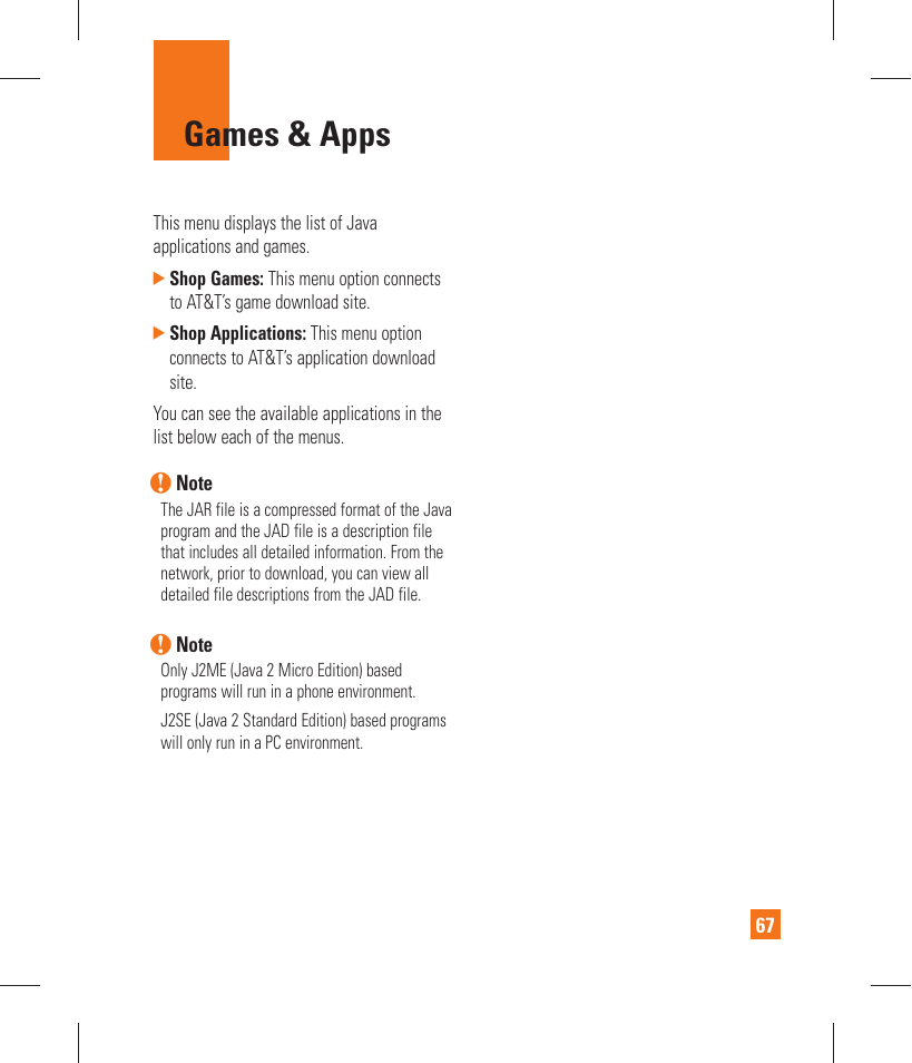 Games & apps | LG GT365 User Manual | Page 71 / 218