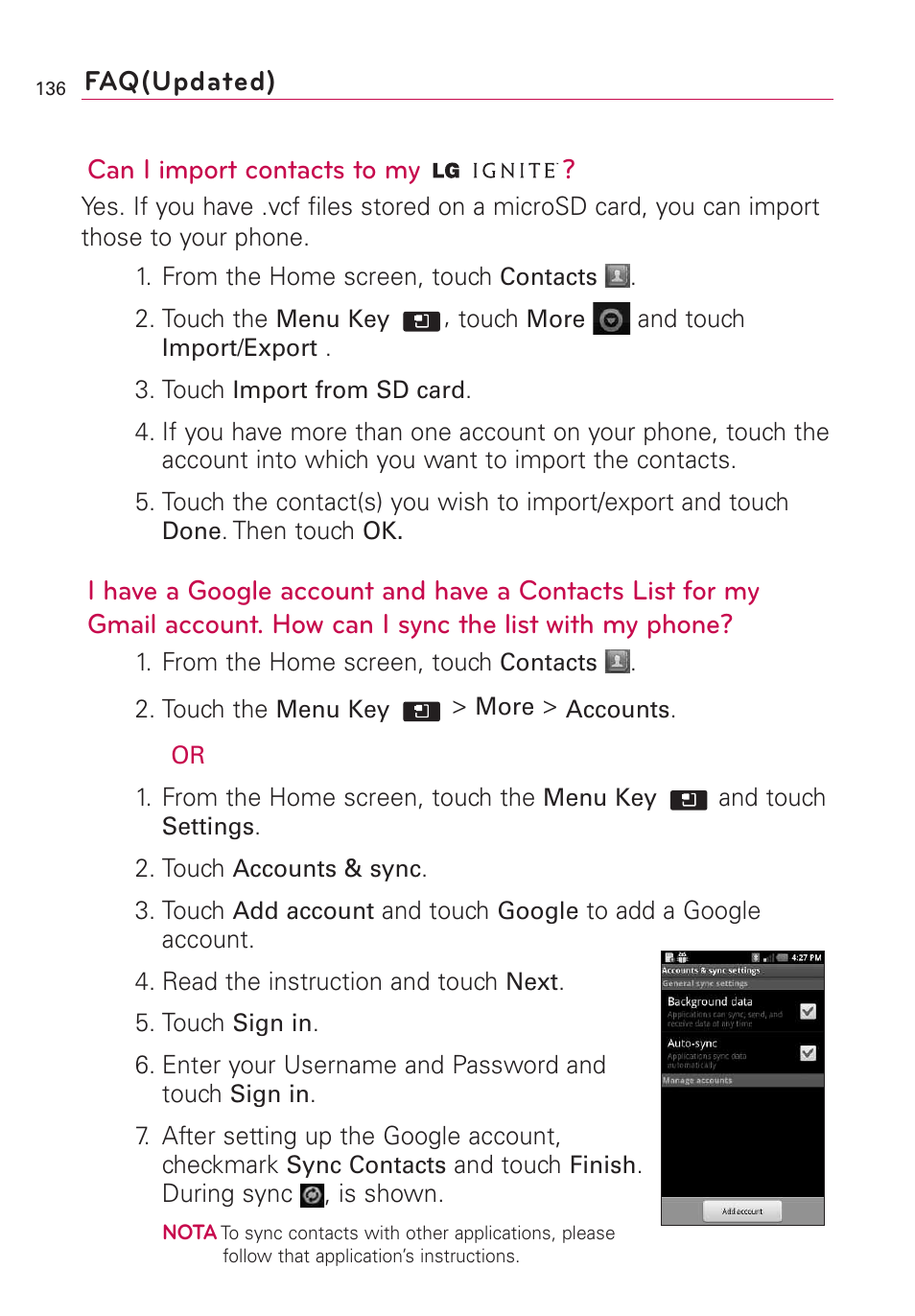 LG AS855 User Manual | Page 138 / 307