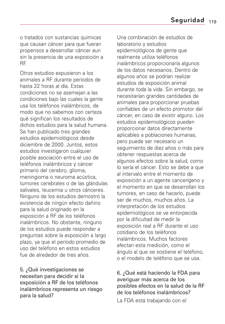Seguridad | LG AS855 User Manual | Page 269 / 307