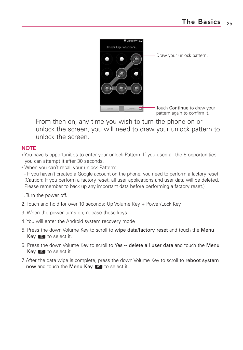 The basics | LG AS855 User Manual | Page 27 / 307