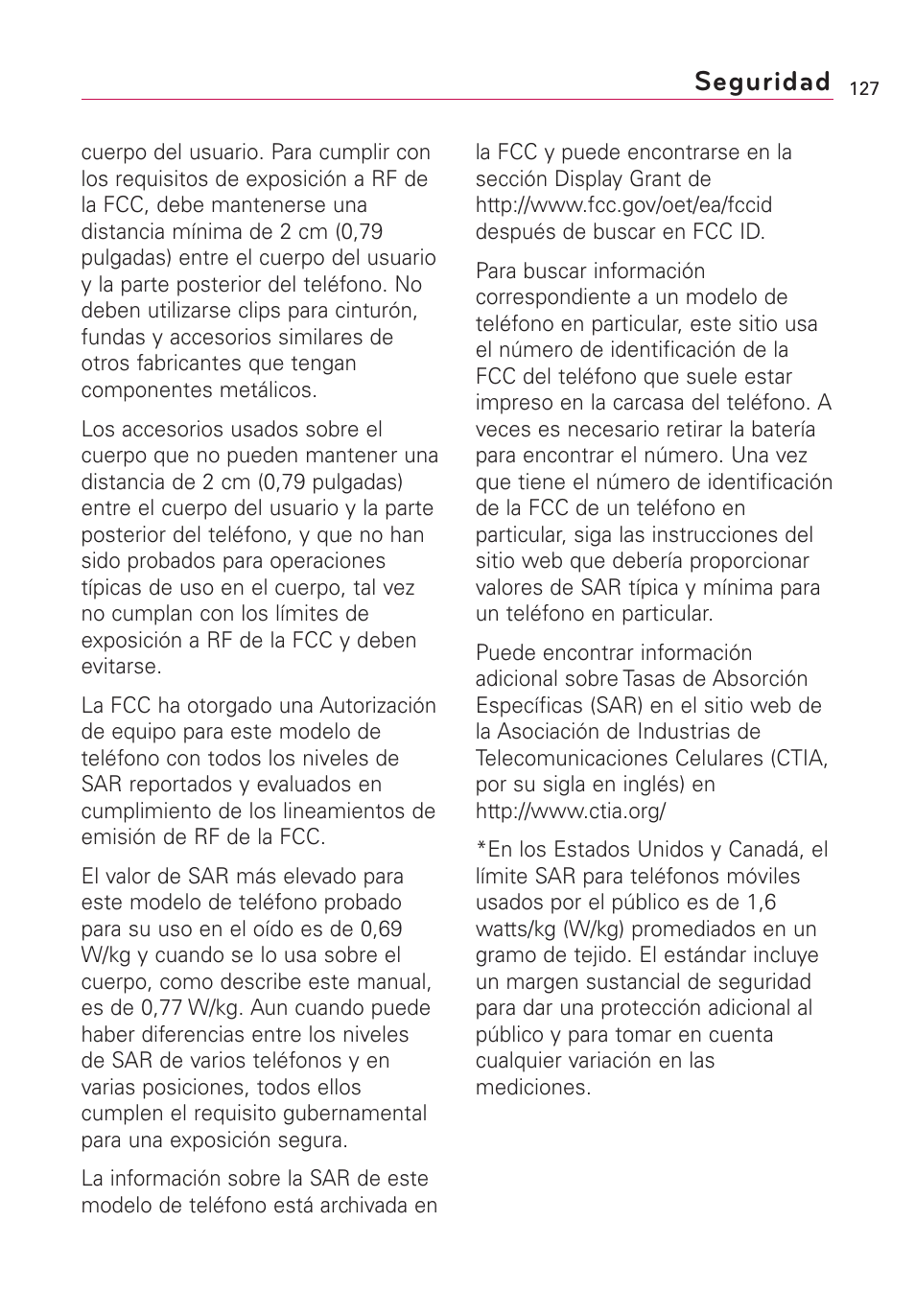 Seguridad | LG AS855 User Manual | Page 277 / 307