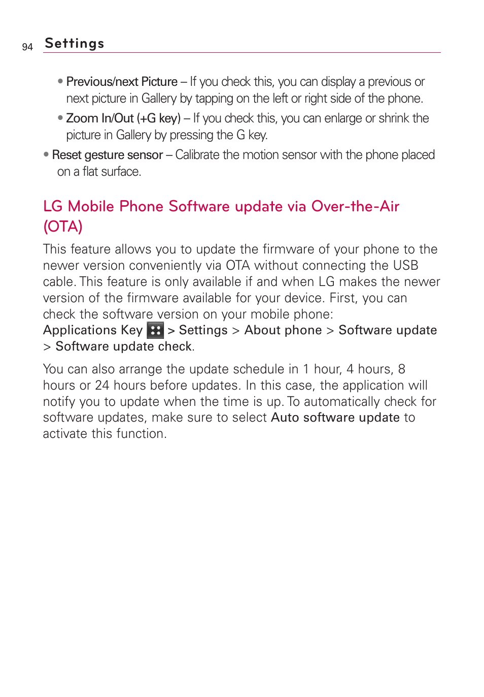 LG AS855 User Manual | Page 96 / 307