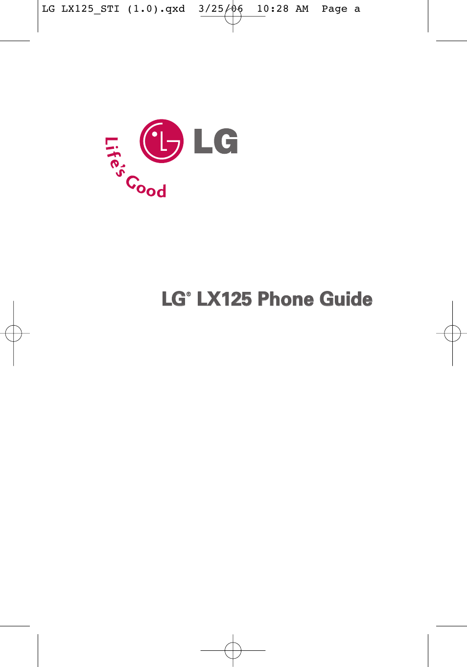 LG LX125 User Manual | 185 pages