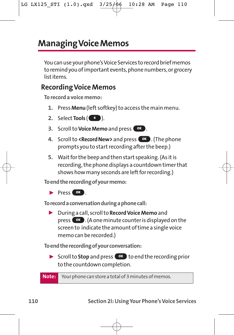 LG LX125 User Manual | Page 118 / 185