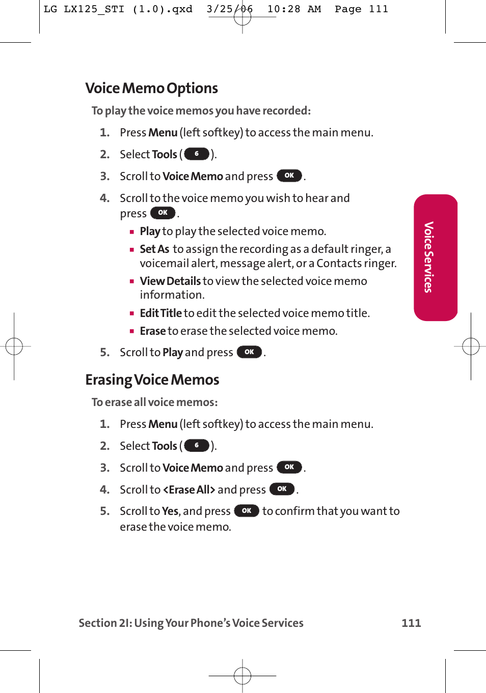 LG LX125 User Manual | Page 119 / 185