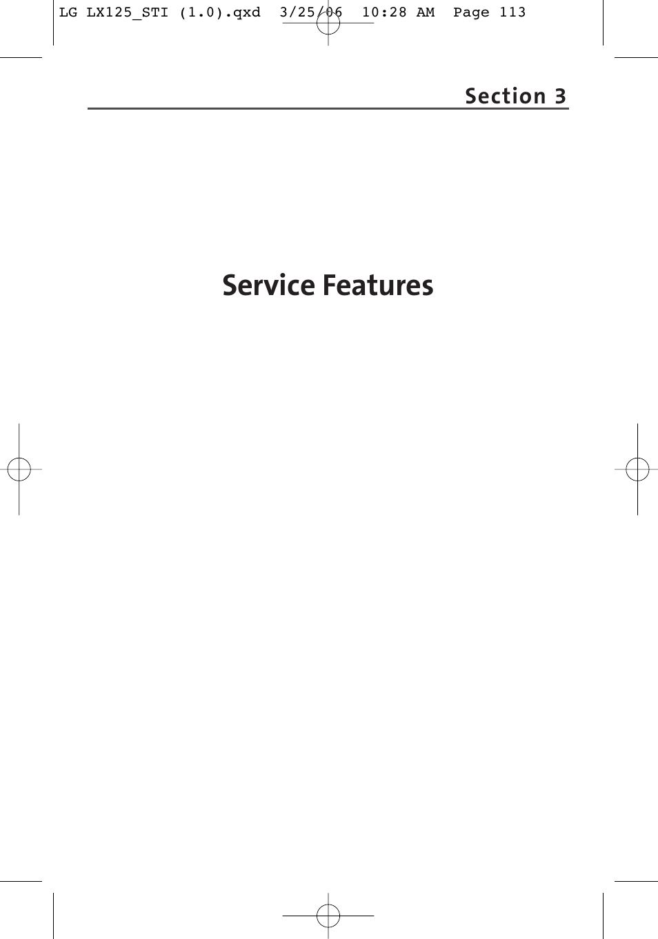 Service features | LG LX125 User Manual | Page 121 / 185