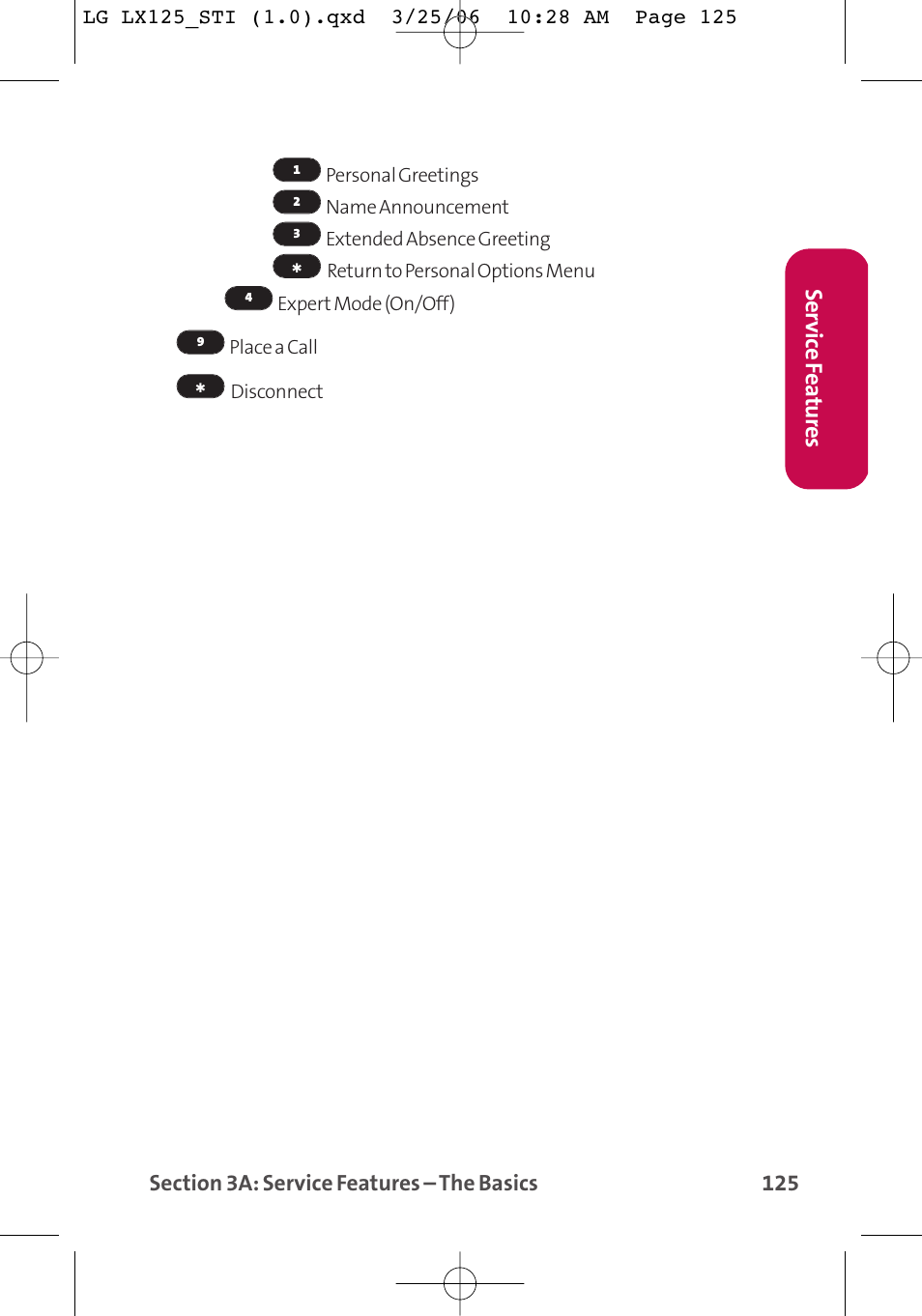 Ser vice f ea tur es | LG LX125 User Manual | Page 133 / 185