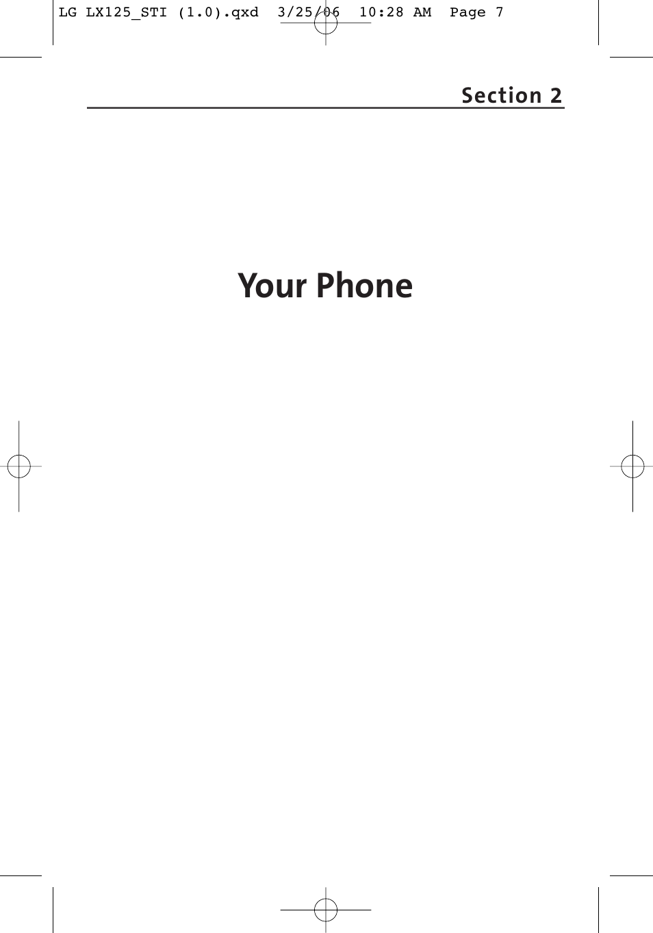 Your phone | LG LX125 User Manual | Page 15 / 185