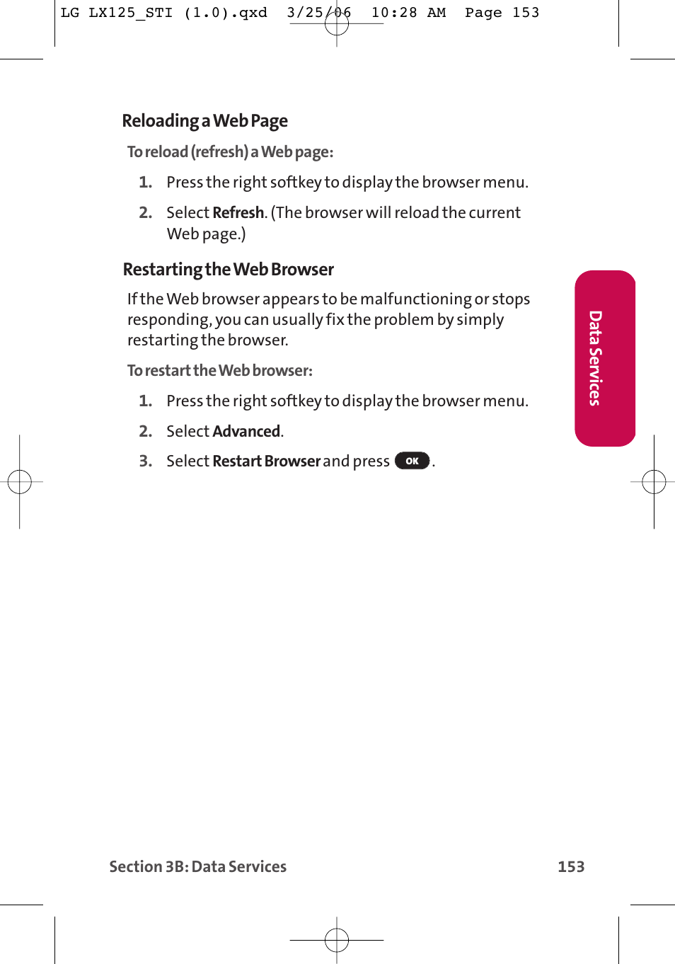 LG LX125 User Manual | Page 161 / 185